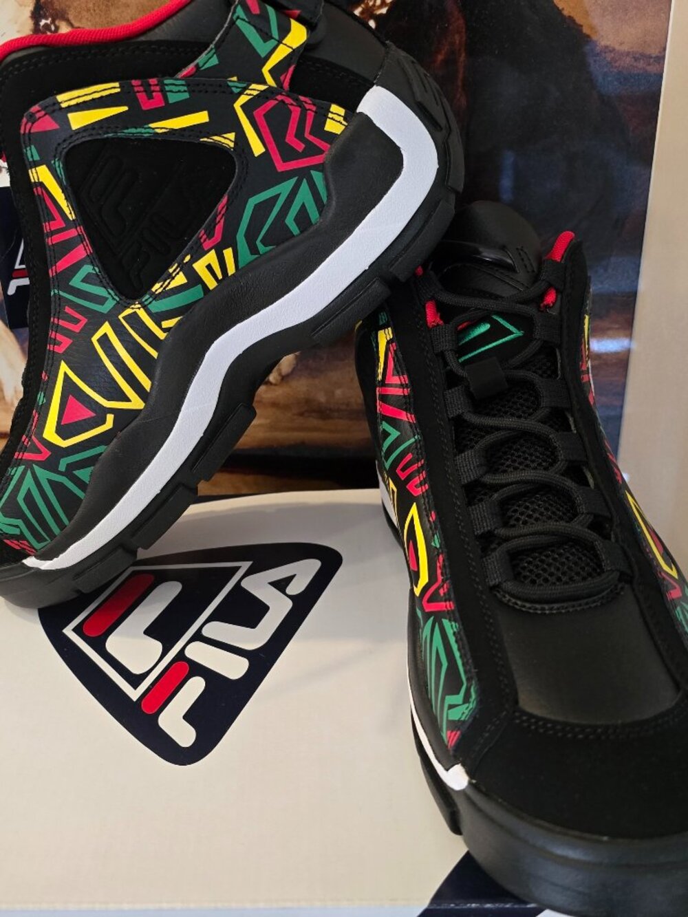 FILA - Men's Grant Hill 2 Shoes (1BM01260 041) Black / Multi Men's US 11 NEW
